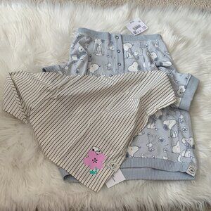 AMERICAN EAGLE OUTFITTERS Snoopy Plush Dog PJ & Gingham Bandana SET